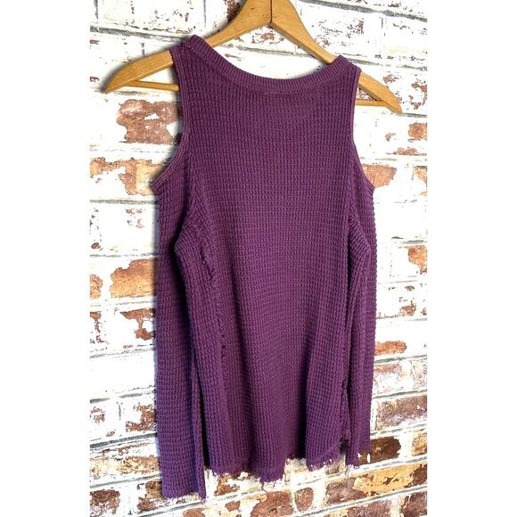 Free People Sunrise Cold Shoulder Pure Cotton Sweater - Picture 7 of 7